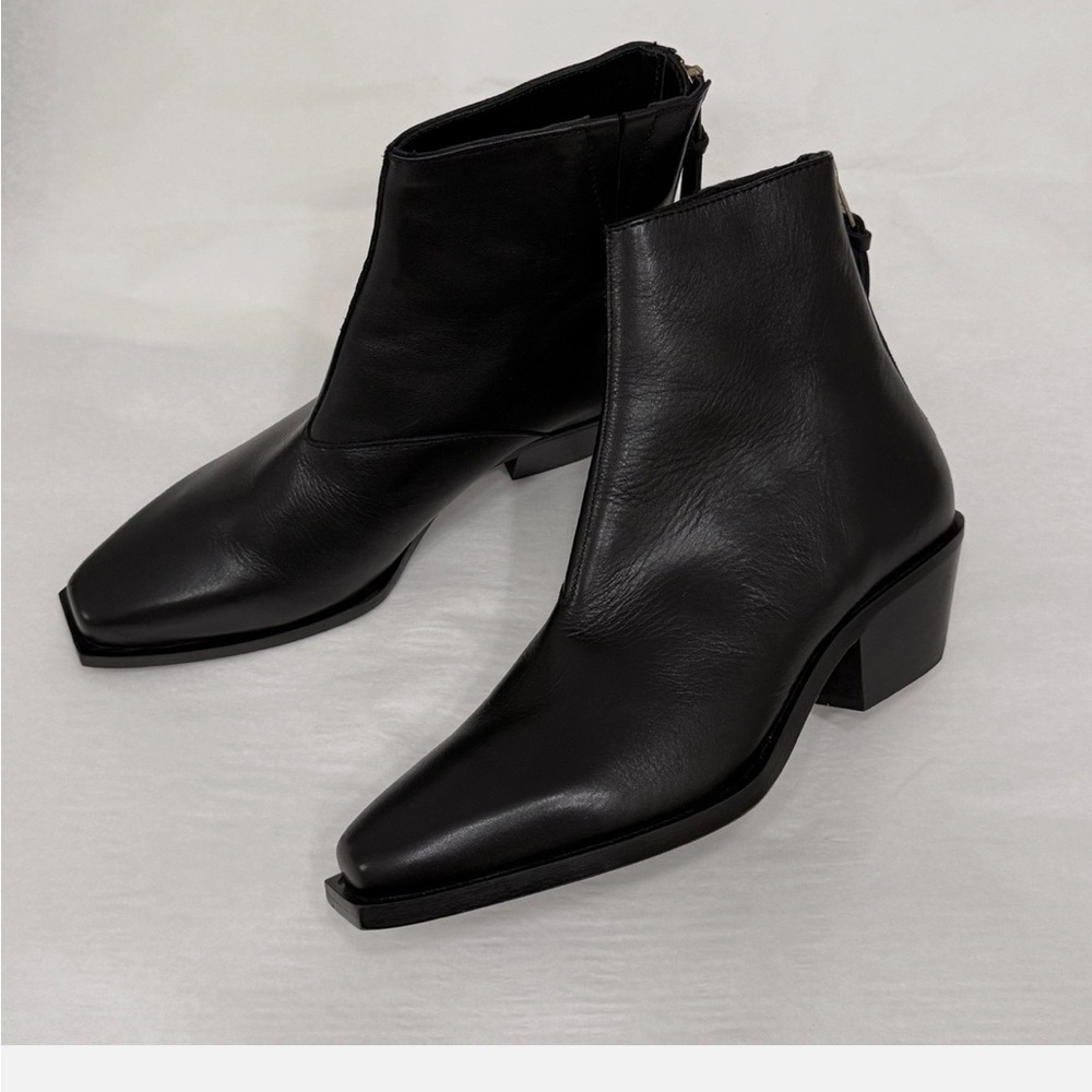 All Saints Sleek Black Ankle Boots